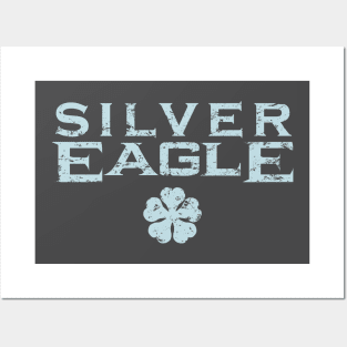 Silver Eagle - Back Print Posters and Art